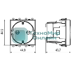 Розетка DKC Avanti 4404002 1-м 2 модуля, 