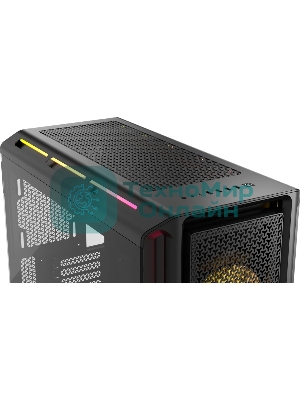 Корпус без блока питания Case Corsair iCUE LINK 5000T LX RGB, Midi-Tower, TG, 3x120мм RGB, 4xUSB-A 3.2, 1xUSB 3.2 Type-C, E-ATX, ATX, mATX, mITX Black