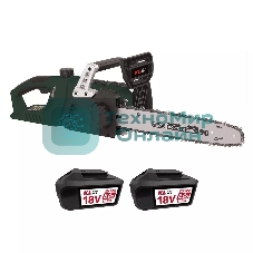 Профессиональная аккумуляторная цепная пила KLPRO KLBOM36B-80 (36В (2x18В), Li-ion-2шт 8,0А·ч, ЗУ 4,5А 7000об/мин, 14”)