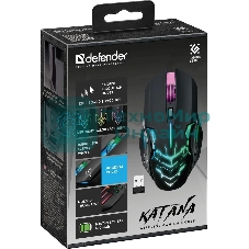Мышь беспроводная Defender Katana GM-511 черный, 3200 dpi, радиоканал, USB, кнопки - 6