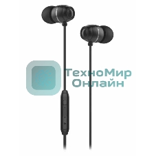 Проводные наушники Olmio Rock черный, внутриканальные, Jack 3.5 мм, микрофон