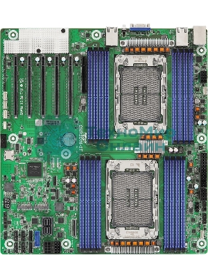 Серверная материнская плата ASRock GNR2D16-2T, 2xE2 (LGA 4710), встроен в процессор, 16xDDR5, 0xSATA, 2xM.2, 5xPCIe 5.0 x16, 1xVGA, 2x10Gb LAN, IPMI, 2xUSB-A 5Gbps, SSI EEB