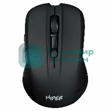 Мышь беспроводная HIPER HOMW-101-BT черный, 1600 dpi, радиоканал, USB, кнопки - 4