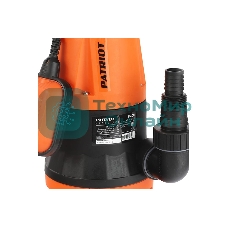 Насос дренажный PATRIOT F 400 (NEW) 315302405 Мощн. - 400 Вт, напр. - 220 В, макс.производит. - 8000 л/час, макс. глуб. погруж. - 5 м., макс. выс.подъема- 5 м., корпус - пластик.