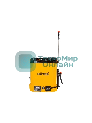 Опрыскиватель аккумуляторный Huter SP-12AC, аккумуляторный, ранцевый, 12л, желтый/черный