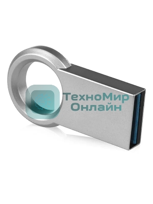 Флешка USB QUMO 64Gb Ring USB 3.0 цвет корпуса металлик(QM64GUD3-Ring)