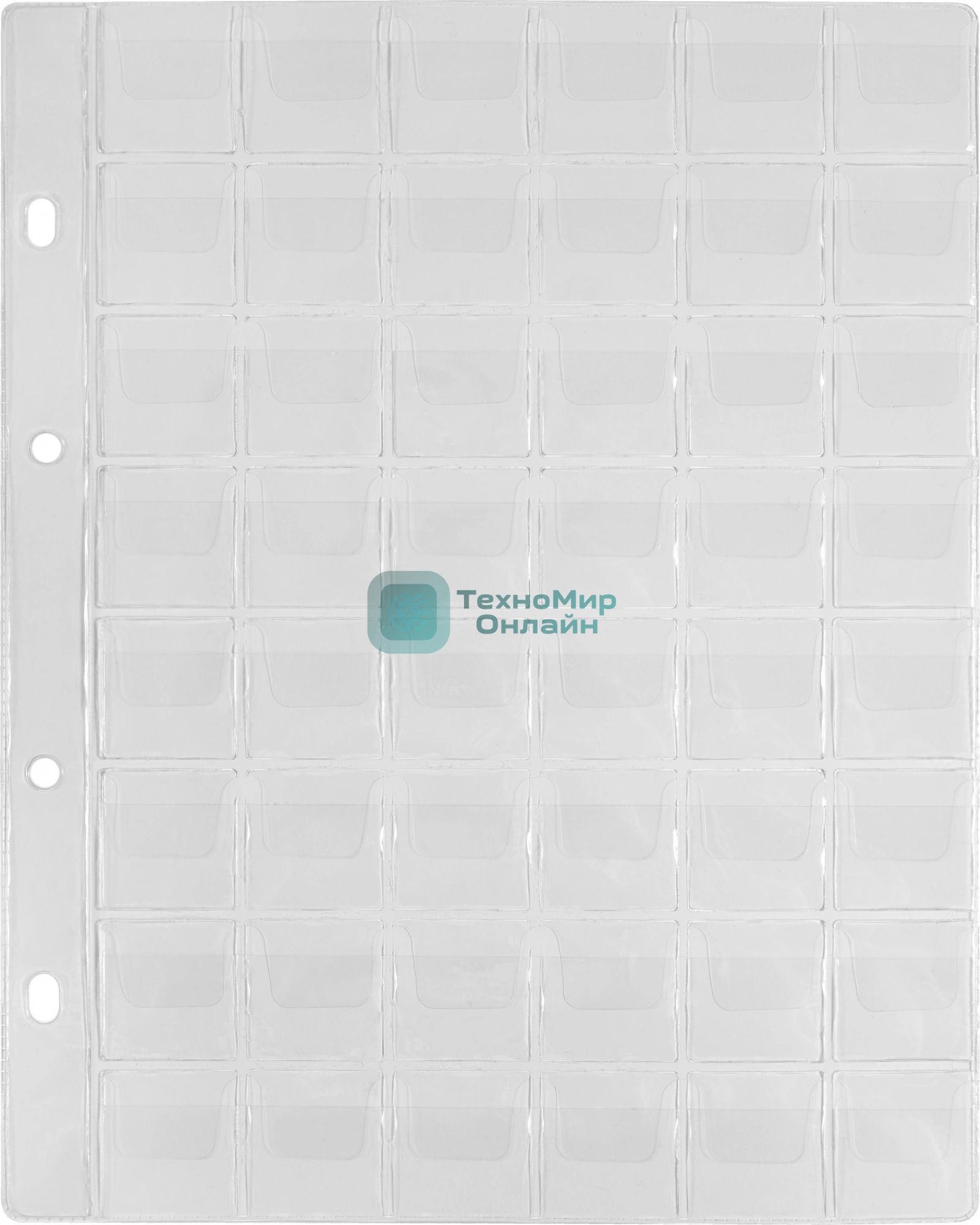 Файлы Silwerhof Create пвх 130мкм (упаковка: 5шт) для монет (48 ячеек)