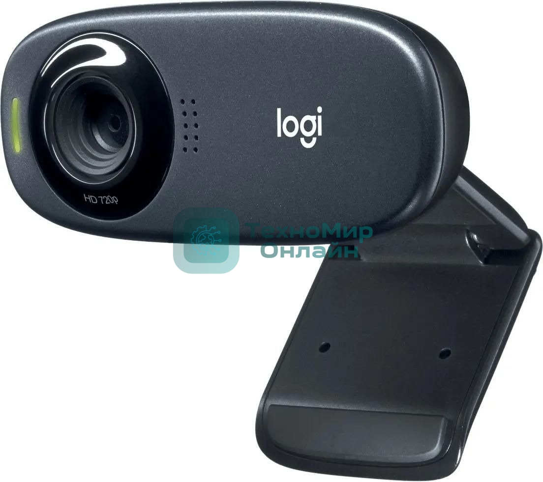 Веб-камера Logitech C310 HD 1280x720, 30 кадр/с, USB Type-A, микрофон (шумоподавление), автоосвещение, универсальное крепление