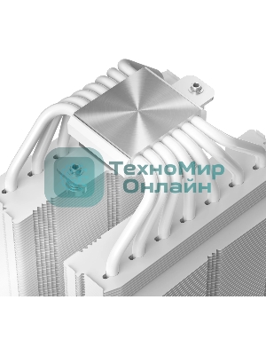 Кулер для процессора Thermalright Royal Pretor 130 Ultra White (4-pin PWM, 158mm, Ni/Cu, 7x6mm, 1x120mm ARGB +1x130mm, 69CFM/81.88CFM, 27dBA/28.3dBA, 2150RPM/1750RPM, S: 1200, 1700, 1851, 115X, 2011, 2066, AM4, AM5, white)