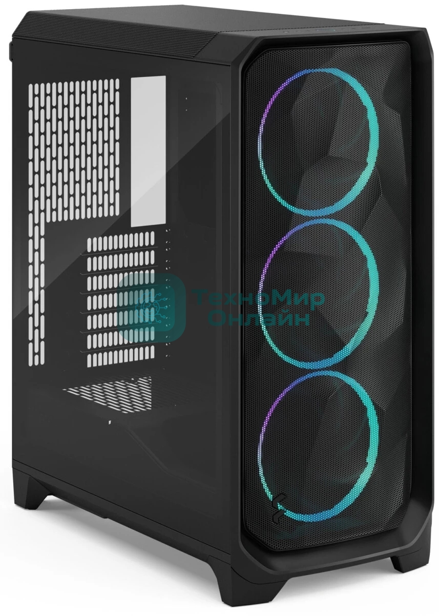 Корпус Fractal Design Meshify 3 Black RGB TG Light Tint, Midi-Tower, чёрный, 3 x 140 мм
