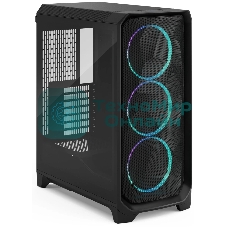 Корпус Fractal Design Meshify 3 Black RGB TG Light Tint, Midi-Tower, чёрный, 3 x 140 мм
