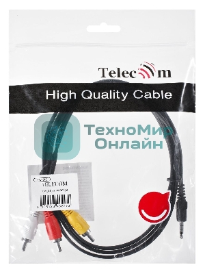 Кабель соединительный 3.5 Jack (M)/3 RCA (M) Telecom
