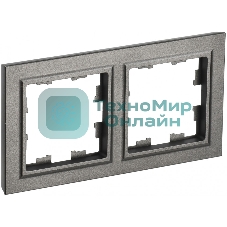 Рамка 2-местная IEK BRITE РУ-2-БрШ шампань