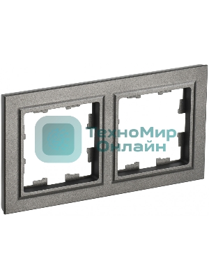 Рамка 2-местная IEK BRITE РУ-2-БрШ шампань