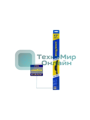 Бескаркасная щетка GOODYEAR GY000437 PREMIUM 17''/43см