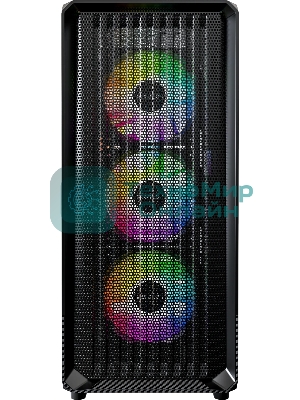 Компьютерный корпус Montech X5 черный без БП ATX 4x120мм 1xUSB2.0 1xUSB3.0 audio bott PSU