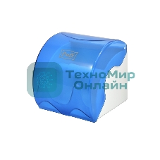 Диспенсер туалетной бумаги, малый Puff 7105, синий, пластиковый, 14,5х15,5х14,4 см