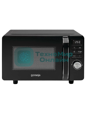 Микроволновая печь Gorenje MO20S4BC черный, 20 л, 700 Вт, переключатели - кнопки, поворотный механизм