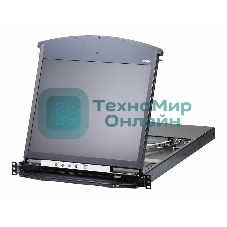 KVM консоль с переключателем ATEN 1L/1R 16p C5 D.Rail LCD KVM over IP SW