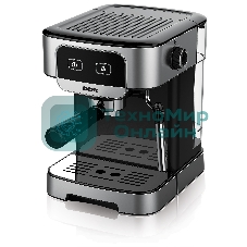 Кофеварка рожковая BBK BCM1500 черный/нержавеющая сталь, исп. кофе - молотый, 1.8 л, 1200 Вт, 20 бар