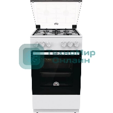 Плита газовая Gorenje GG5A10WH белый, конфорок 4 газовых, духовка 70 л, 50 см x 85 см x 59.4 см