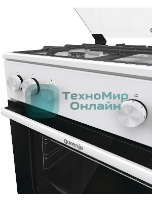 Плита газовая Gorenje GG6A11WF белый, конфорок 4 газовых, духовка 72 л, 60 см x 85 см x 60 см