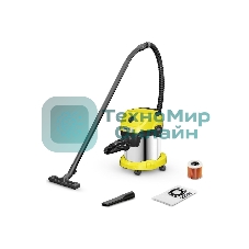 Строительный пылесос Karcher WD 3 S V-15/4/20 1000Вт (уборка: сухая) желтый