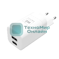 Сетевое зарядное устройство MORE CHOICE NC85i 1USB+1Type-C 3.0A PD 20W+QC3.0 для Lightning 8-pin Type-C, белый