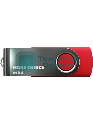 Флешка USB More Choice MF64-4 Red (4610196407666), 64Gb, USB 2.0, R/W 15/6, красный