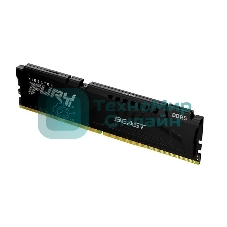 Оперативная память Kingston Fury Beast, DDR5, 8GB (1x8GB), 5600MHz, CL36, DIMM, с радиатором, черный