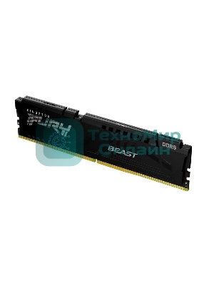 Оперативная память Kingston Fury Beast, DDR5, 8GB (1x8GB), 5600MHz, CL36, DIMM, с радиатором, черный