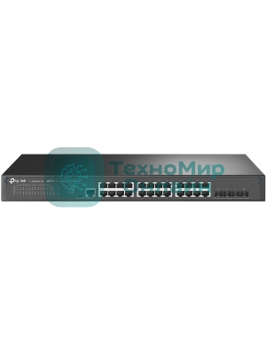 Коммутатор JetStream 24-Port 2.5GbASE-T L2+ Managed Switch with 4 10GE SFP+ SlotsPORT: 24× 2.5G RJ45 Ports, 4× 10G SFP+ Slots, RJ45/Micro-USB Console PortSPEC: 1U 19-inch Rack-mountable Steel CaseFEATURE: Integration with Omada SDN Controller, Static Routi