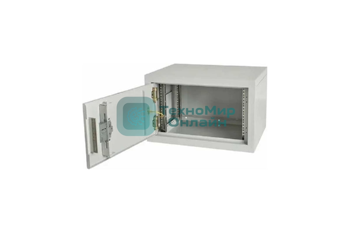 Шкаф телекоммуникационный настенный NEOMAX 6U (600х350), металлическая дверь, замок-ключ (3 шт), разборный, цвет серый (1 коробка) NCB-WM6U-6035MK3-100-GY