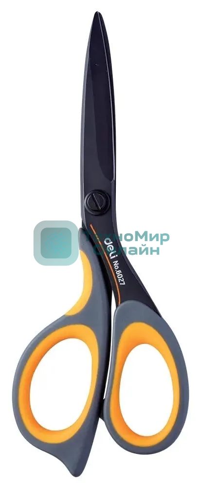 Ножницы Deli E6027 Expert Soft-touch универсальные 175мм ручки с резиновой вставкой сталь ассорти блистер