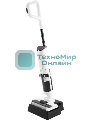 Пылесос моющий Vitek VT-FW11PRO белый/черный, питание от аккумулятора, 120 Вт, уборка сухая/влажная, пылесборник 0.68 л