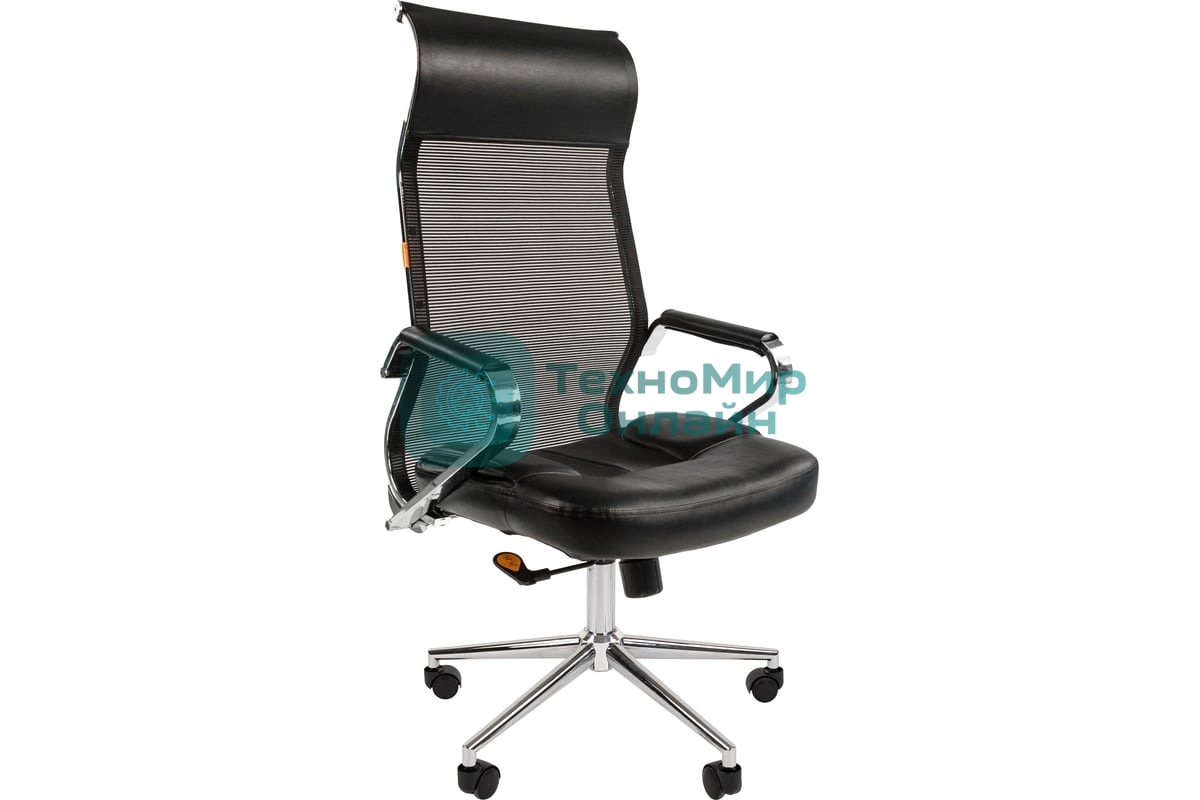 Кресло Chairman 700 черный, сетка, 120 кг, механизм качания