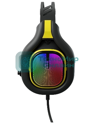 Гарнитура GMNG HS-L630G чёрный/жёлтый, проводная, подсветка