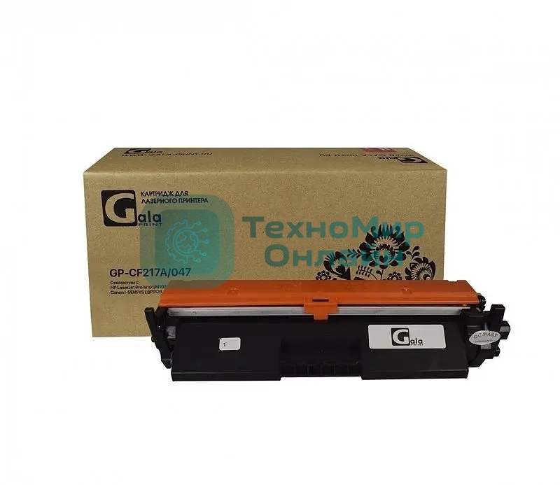Картридж лазерный GalaPrint GP-CF217A/047 (№17A) черный (1600 стр.) для HP LaserJet Pro M101/M102/M102w/M129/M130/M130fw/Canon i-SENSYS LBP112/LBP113/MF112/MF113