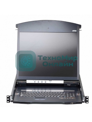 KVM консоль с переключателем ATEN 1L/1R 16p C5 D.Rail LCD KVM over IP SW