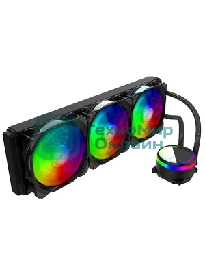 Система жидкостного охлаждения Alseye M360B черный, 120 мм, алюминий/медь, 1800 об/мин, 42.3 дБ, 4 pin