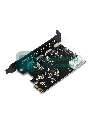 Контроллер USB 3.0 Gembird SPCR-04 в разъем PCI-e, 4xUSB-A