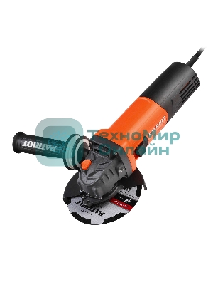 Угловая шлифовальная машина (УШМ) PATRIOT AG 126E, пылезащищенная. 1050Вт, Диск 125 мм