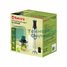 Блендерный набор Sakura SA-6264SBK Premium 1200 Вт 20 скор DC мотор стакан чоппер венчик