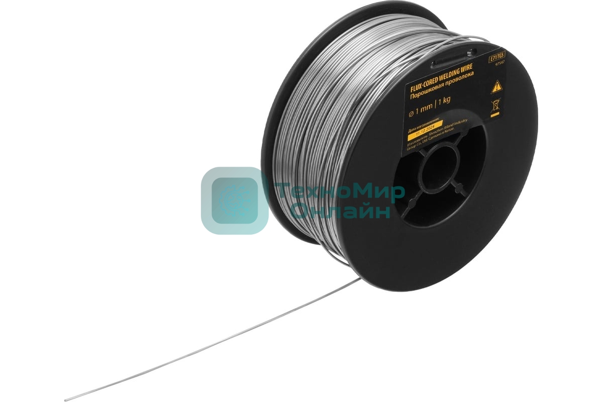 Порошковая проволока Denzel Е71TGS, диам. 1 мм, 1 кг, диам. катушки D100