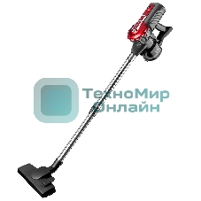 Пылесос вертикальный BRAYER BR4268 серый/красный, питание от сети, 185 Вт, уборка сухая, пылесборник 0,8 л