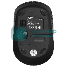 Мышь беспроводная Acer OMR020 черный, 1200 dpi, радиоканал, USB, кнопки - 3