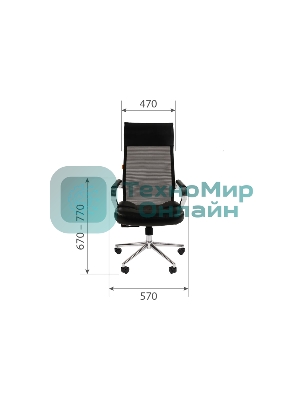 Кресло Chairman 700 черный, сетка, 120 кг, механизм качания