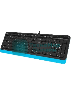 Комплект клавиатура+мышь A4Tech FStyler F1010 проводной, USB, 1600 DPI, чёрный/синий