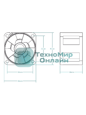 Комплект вентиляторов для корпуса Arctic S4028-6K (5 шт.) черный, 40 мм, 6000 об/мин, 4 pin