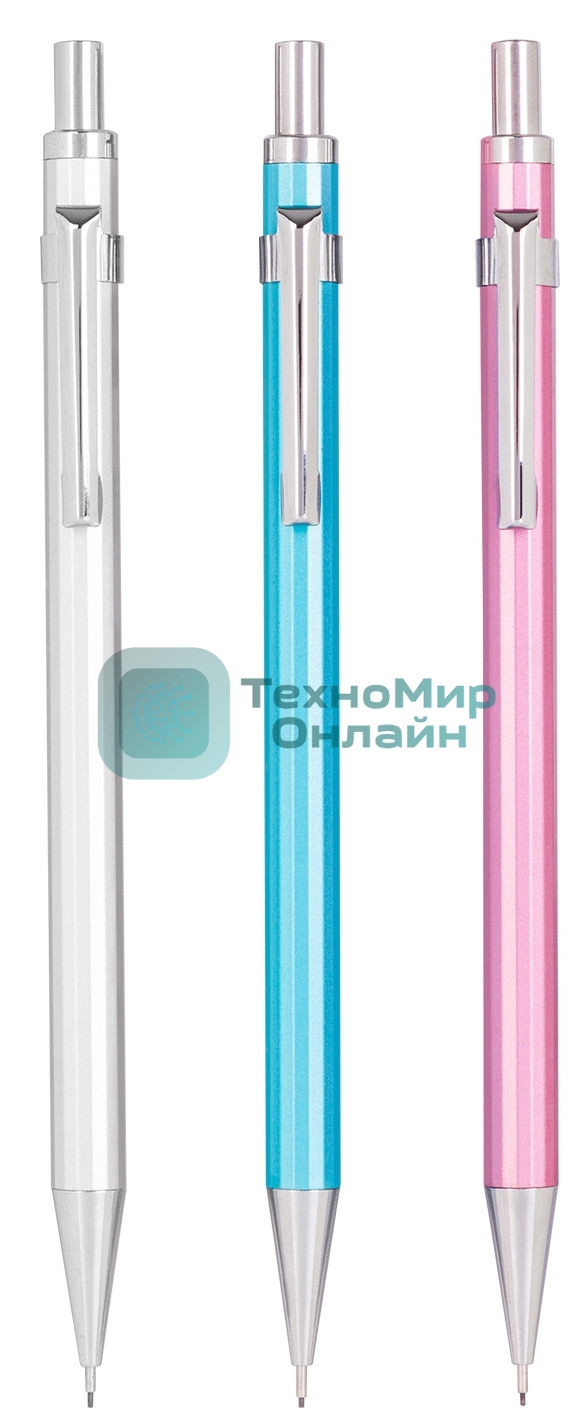 Карандаш механический Deli EU999 Arris 0.5мм, металл, ассорти, дисплей, ластик